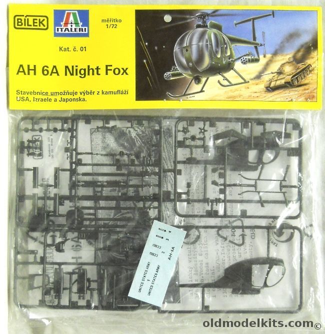 Italeri 1/72 Hughes AH-6A Night Fox - (Hughes 500) - Bagged, 01 plastic model kit